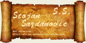 Stojan Sazdanović vizit kartica